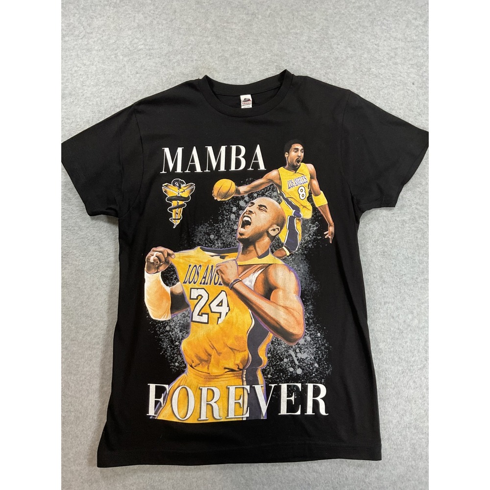 Kobe Bryant Mamba Forever T-Shirt Black Mens Small Lakers 8 24 Graphic Tee 2087